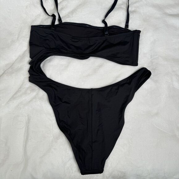 SKIMS Swim Strapless Monokini One Piece Removable Straps Black Onyx 2X Plus NWT - Picture 13 of 13